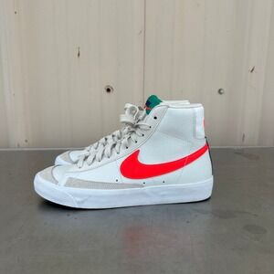 Nike Blazer Mid 77 Kids White Crimson Red Green DA4086-112 High Top Sneakers